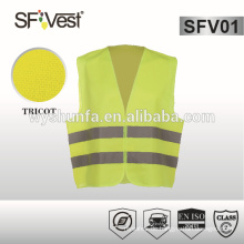 EN ISO 20471 CLASS 2 reflektierende Sicherheitsweste, 100% Polyester-Trikot mit hoch sichtbarem Reflektorband